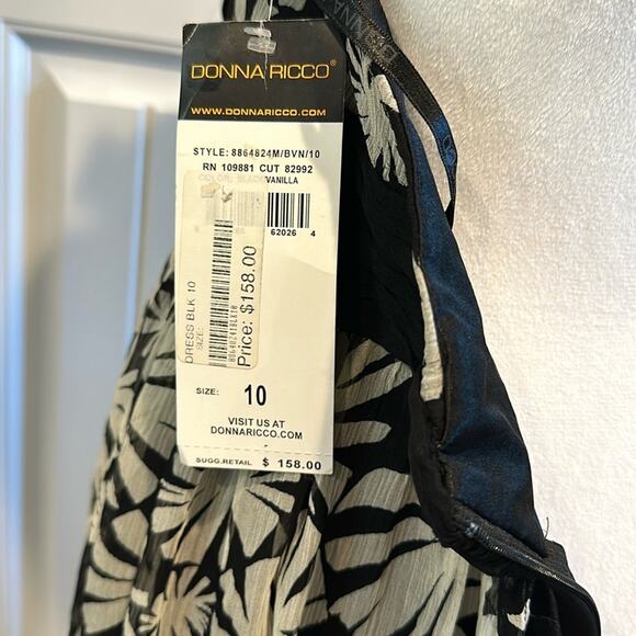 Donna Ricco size 10 Vintage Y2K Halter Open Back Silk Dress - Picture 15 of 16